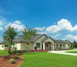Natural Thin Light Limestone Veneer on Texas Home Exterior