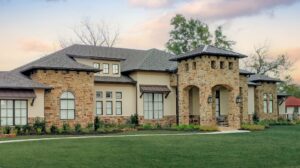 Natural Hill Country Mix Stone Veneer Home Exterior